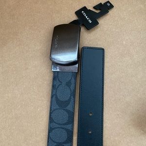 coach Plaque Buckle Reversible Belt, 38mm